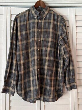 Turnbury Men's Brown Plaid Button Down - 100% Cotton